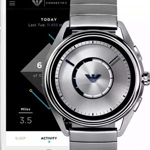 EMPORIO ARMANI Silver IP Smartwatch ART5007 -NEW!